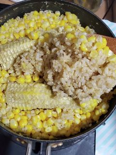 お鍋で簡単!とうもろこし玄米ご飯-レシピのメイン写真