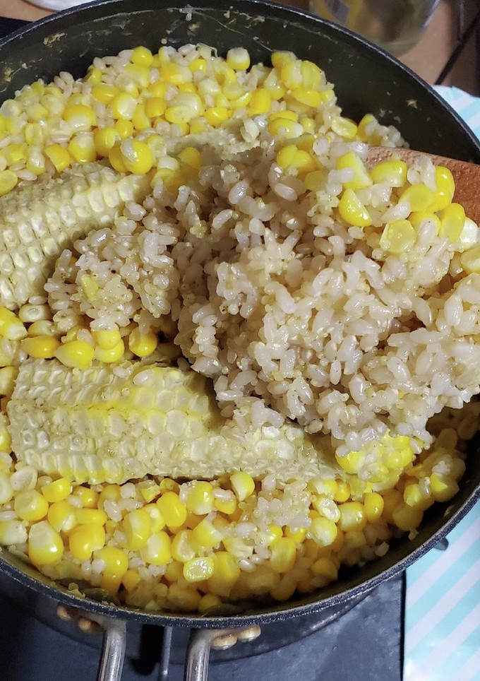 お鍋で簡単！とうもろこし玄米ご飯-レシピのメイン写真