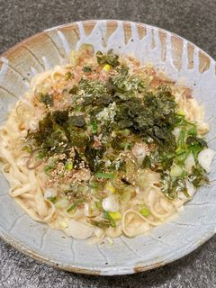 豆乳入り☆薬味たっぷり☆釜玉うどん-レシピのメイン写真