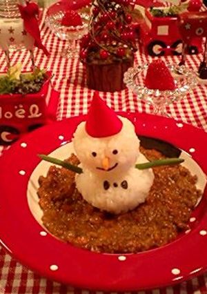 クリスマスにピッタリ！スノーマンカレー！-レシピのメイン写真