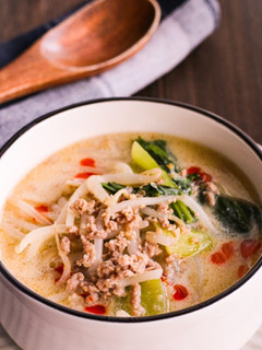 もやしとチンゲン菜の旨辛坦々スープ-レシピのメイン写真