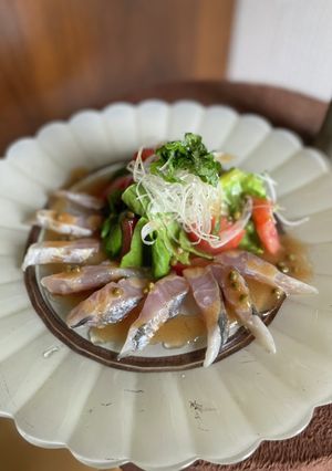 特別編！梅山椒ドレッシングでお刺身サラダ-レシピのメイン写真