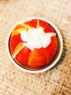 簡単オシャレな桃デザートにする方法!-レシピのメイン写真