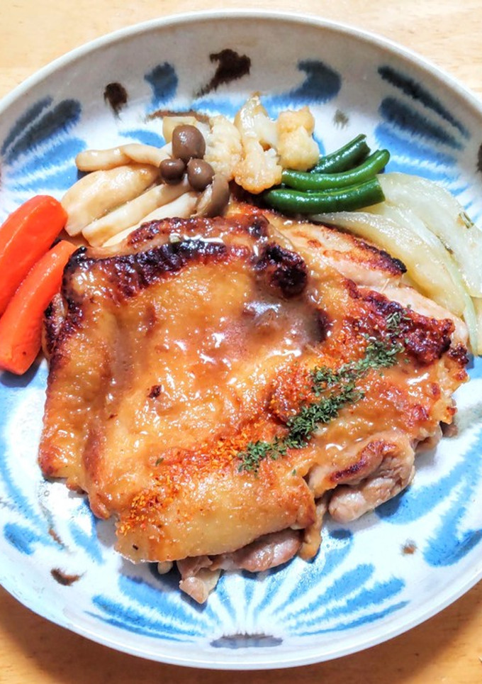 鶏もも肉のしょうが焼き梨ソース仕立て-レシピのメイン写真