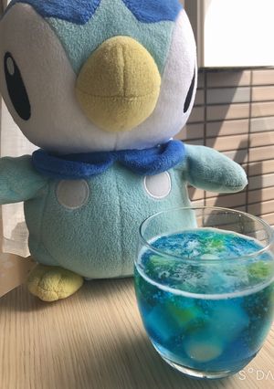 ポッチャマとしゅわしゅわフルーツポンチ-レシピのメイン写真