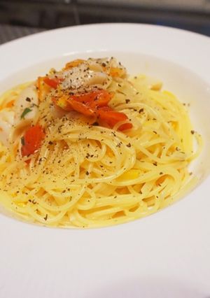 ホタテとミニトマトのオイルパスタ-レシピのメイン写真