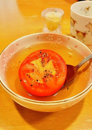 簡単！レンジで速攻☆優しいトマトスープ✨-レシピのメイン写真
