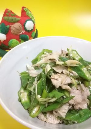 オクラとゆで豚のさっぱりサラダ-レシピのメイン写真