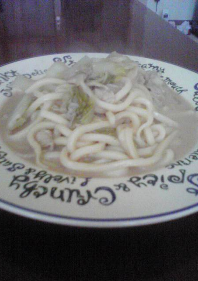 白菜と豚肉のつゆマヨ焼きうどん-レシピのメイン写真