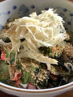 新生姜たっぷり☆カニかまとワカメの酢の物-レシピのメイン写真