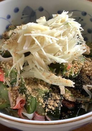 新生姜たっぷり☆カニかまとワカメの酢の物-レシピのメイン写真