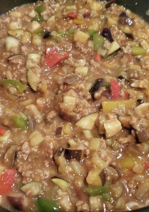 給食みたいな大量調理　夏野菜キーマカレー-レシピのメイン写真