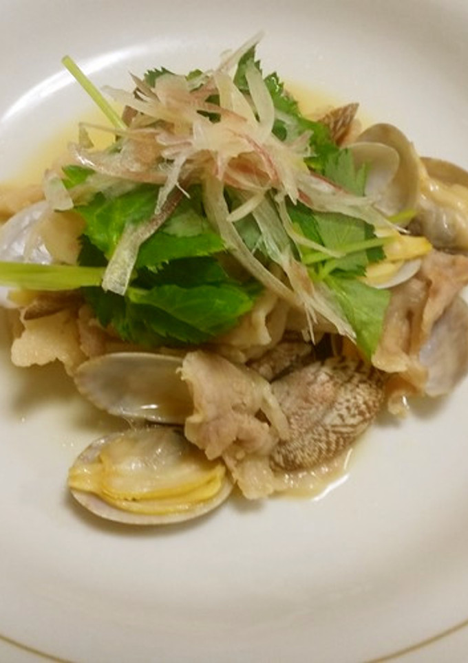 あさりと豚肉の蒸し焼き-レシピのメイン写真