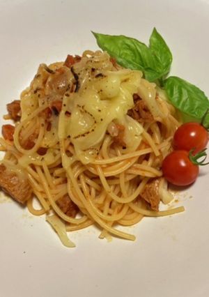 韓国ツナで冷製パスタ-レシピのメイン写真