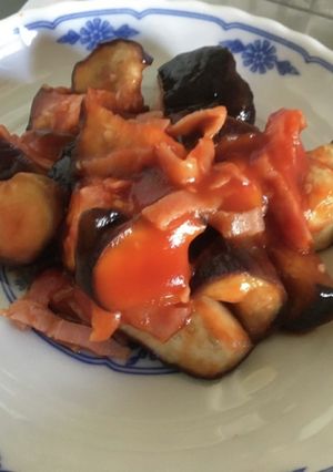 ナスとベーコンのケチャップ蒸し-レシピのメイン写真