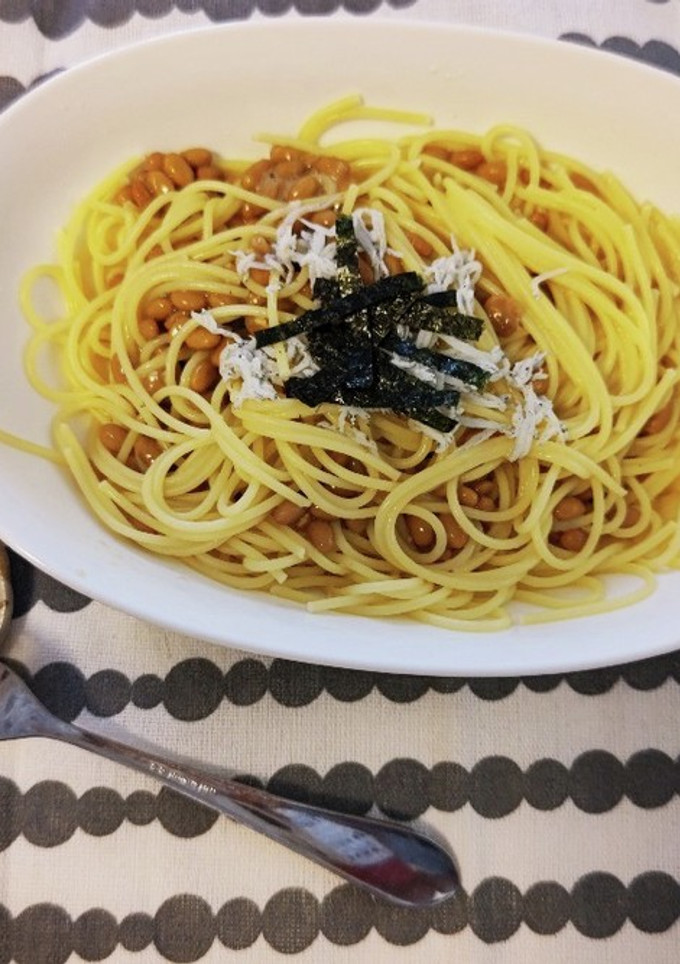 ずぼらママの超簡単田舎風納豆パスタ-レシピのメイン写真