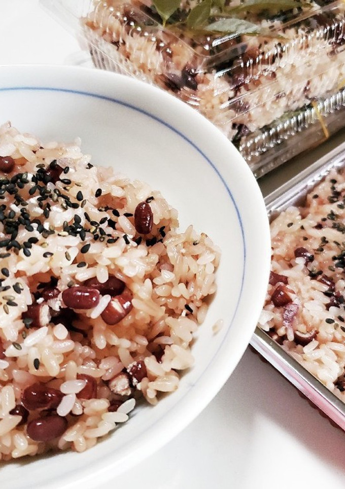 冷めても柔らか赤飯♪蒸し器と炊飯器レシピ-レシピのメイン写真