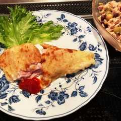 รูปของ ✨非常食レシピの宿題 ブリトーとサラダ✨