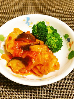 保育園給食★鶏肉となすのトマト煮-レシピのメイン写真