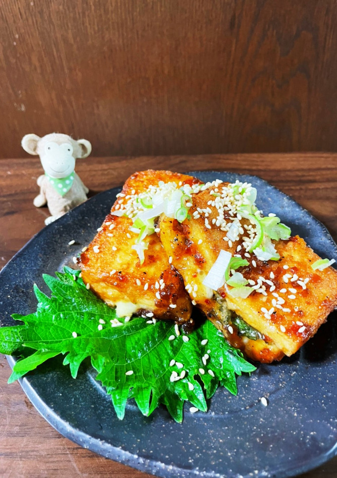 簡単大葉香る厚揚げチーズはさみ焼き-レシピのメイン写真