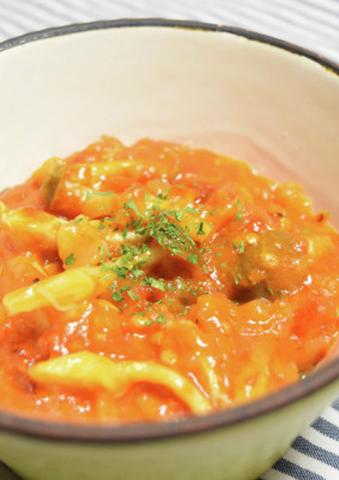 細切り豚肉としめじのトマト煮-レシピのメイン写真