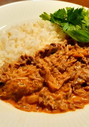 干しえのき茸のビーフストロガノフ発酵玉葱-レシピのメイン写真