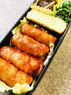 肉巻き野菜 ケチャップ味-レシピのメイン写真