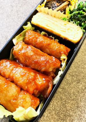 肉巻き野菜 ケチャップ味-レシピのメイン写真