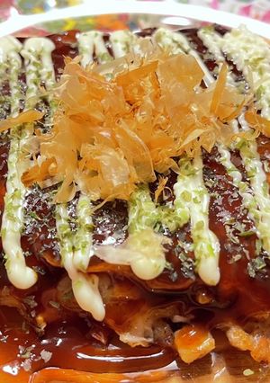 粉少なめ！長芋とキャベツのお好み焼き-レシピのメイン写真