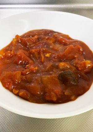 既成ルーで超簡単!ご飯がススむトマハヤシ-レシピのメイン写真