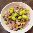 とうもろこしと黒米の炊き込みご飯