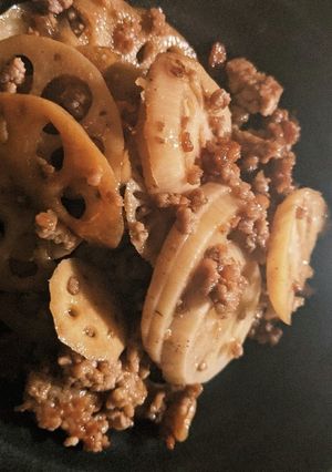 レンコン豚ひき肉炒め-レシピのメイン写真
