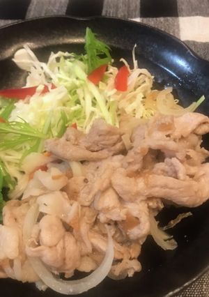 梅でさっぱり生姜焼き-レシピのメイン写真