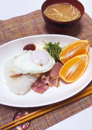 簡単！ベーコンエッグプレート-レシピのメイン写真