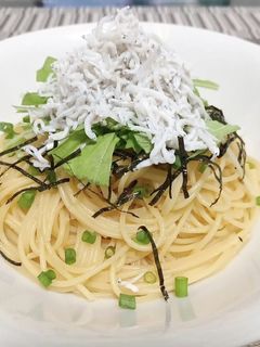 超簡単!しらすと水菜の和風パスタ!!-レシピのメイン写真