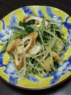 水菜と竹輪の青じそドレッシング和え〜-レシピのメイン写真