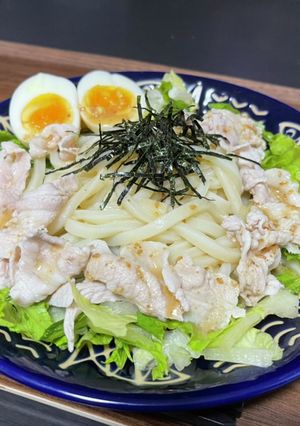 まだまだ暑い日にぴったり冷やし豚うどん-レシピのメイン写真