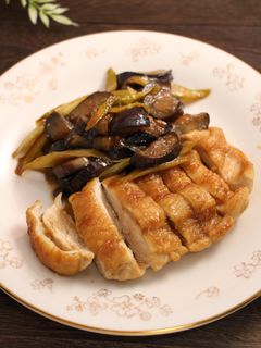 簡単!茄子とむね肉の照り焼き-レシピのメイン写真