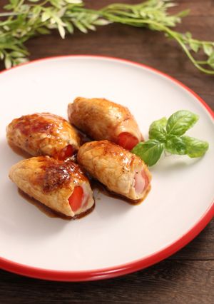 簡単！トマトのチーズ肉巻-レシピのメイン写真