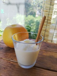 梨の豆乳スムージー-レシピのメイン写真