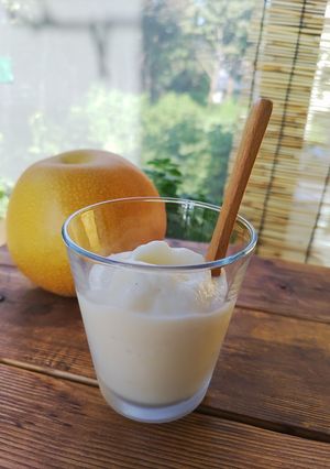 梨の豆乳スムージー-レシピのメイン写真