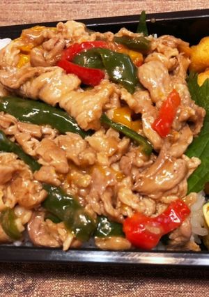 豚肉とパプリカ炒め弁当　0824-レシピのメイン写真