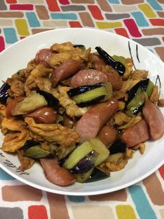 超簡単☆揚げなすの甘酢たまご炒め♪♪♪-レシピのメイン写真