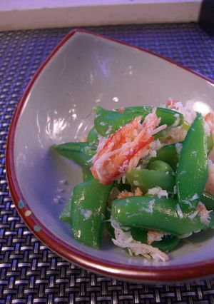 スナップエンドウとカニの和え物-レシピのメイン写真