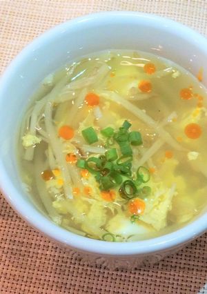 きのこと寒天のピリ辛かきたま汁-レシピのメイン写真
