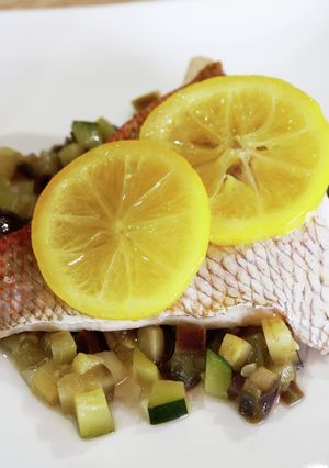 鯛と夏野菜の塩レモンオイル蒸し-レシピのメイン写真