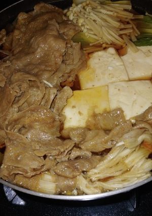 フライパンで簡単☆すき焼き風肉豆腐-レシピのメイン写真