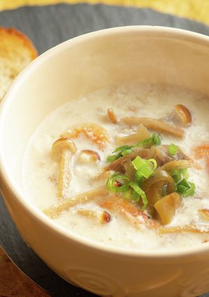 えのきの入った台湾風豆乳スープ-レシピのメイン写真