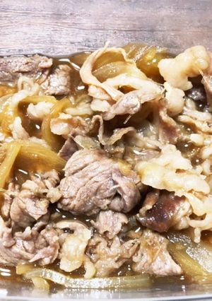 レンジで1人分の牛丼-レシピのメイン写真
