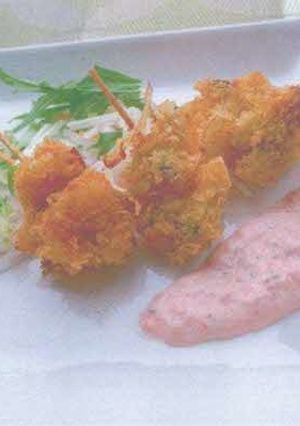 つぶのフライ イチゴソース添え-レシピのメイン写真